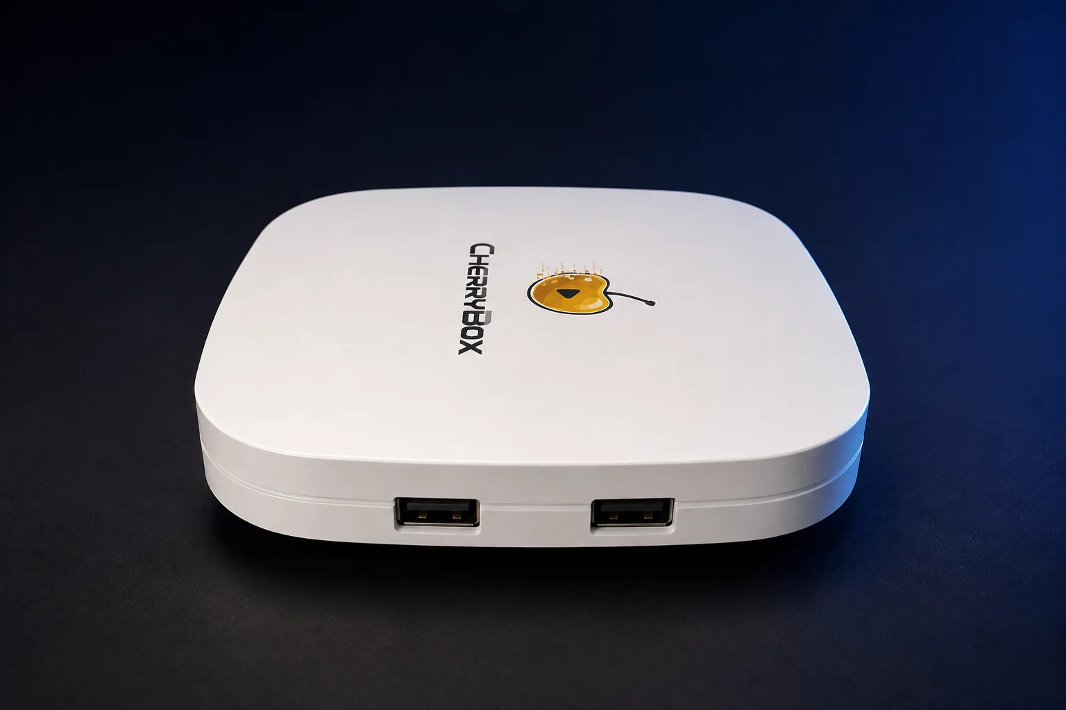 CherryBox C6 Plus side with two USB ports in one row